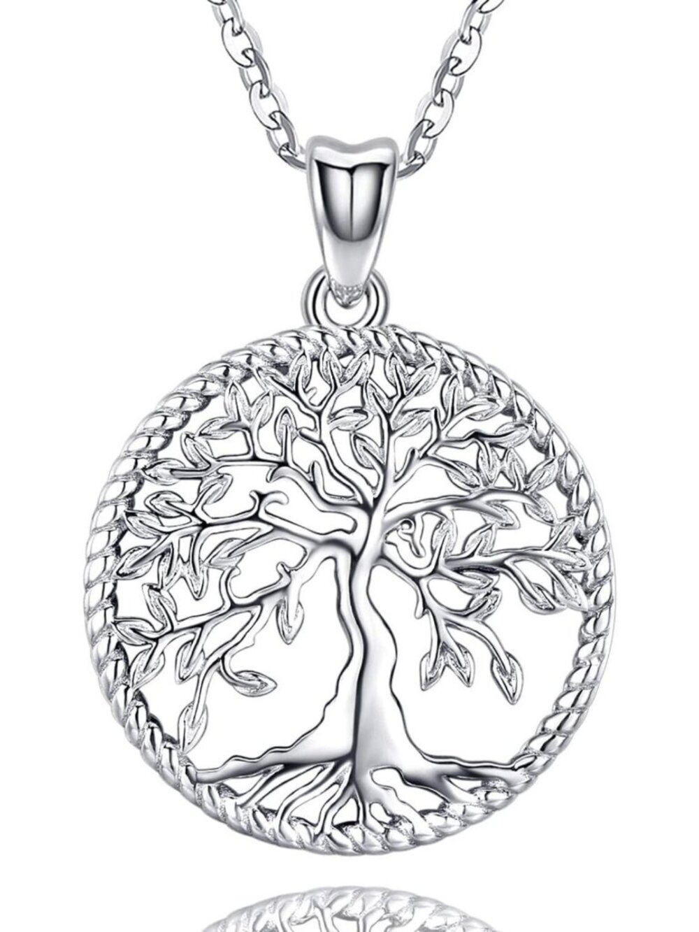 Sterling Silver Tree of Life Necklace Pendant for Women - Family Jewelry Gift